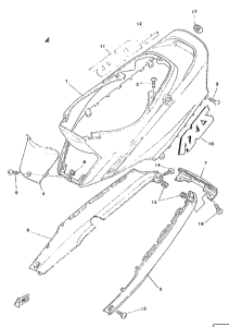 YA50R Боковые обтекатели