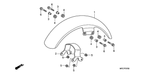 VT750C2 Переднее крыло