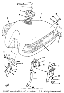 YZ250F Топливный бак