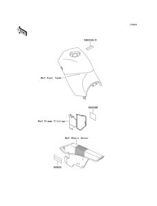 KLE250 Лейбл предостережения
