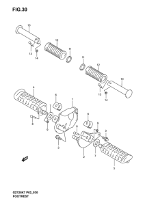 GZ125 Подножки