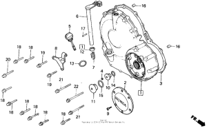 CB400F Крышка картера правая