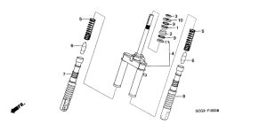 SGX50S Вилка передней оси