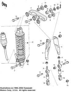 KX125 Rear suspension / shock absorber