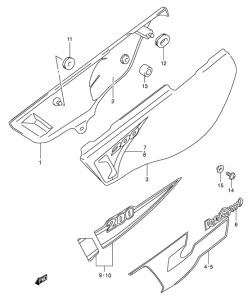 DR200 Обтекатель задний