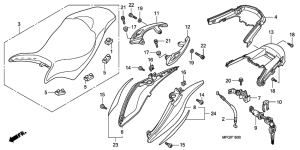 CB600F Seat / rear cowl