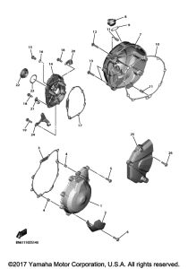 YZF-R6 Крышка картера двигателя