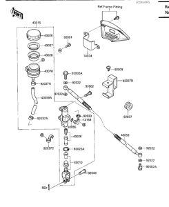 KL650 Задний тормозной цилиндр