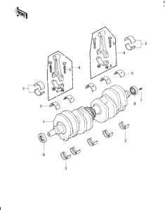 KZ650 Вал коленчатый