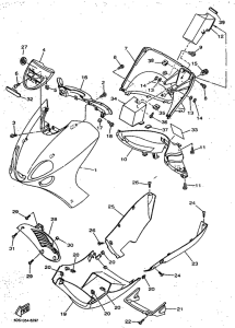 YP125R Обтекатель 1
