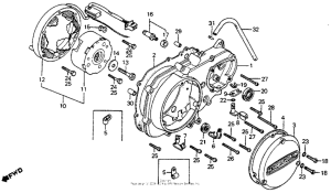 CT90 Left crankcase cover + alternator