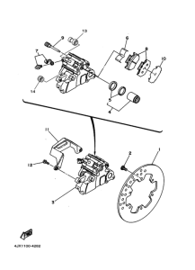 WR250Z Задний суппорт