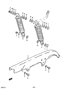 GS425 Chain case - shock absorber