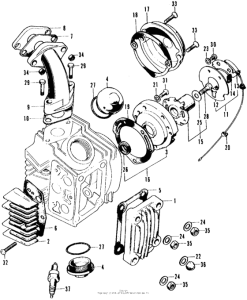 CT90 Cylinder head cover + pointbase