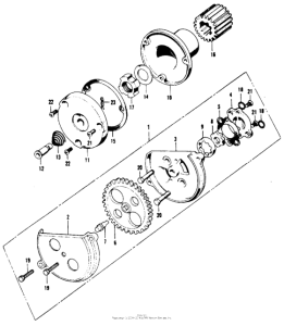 XL100 Oil filter rotor + oil pump