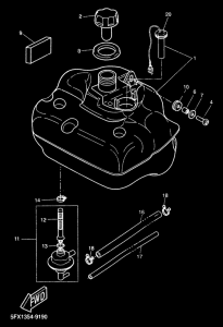 CW50RS Топливный бак
