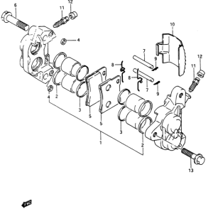 RG250 Передний суппорт тормозной
