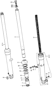 XR75 Передняя вилка