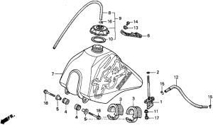 XR100 Топливный бак