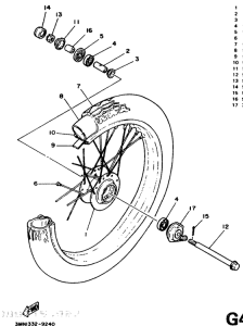 DT50R Переднее колесо
