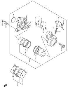 VS1400 Передний суппорт
