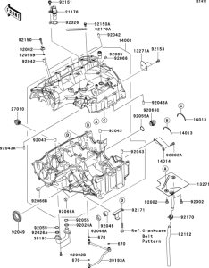 ZX636 Картер двигателя