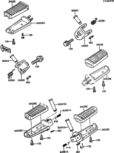 ZX550 Подножки