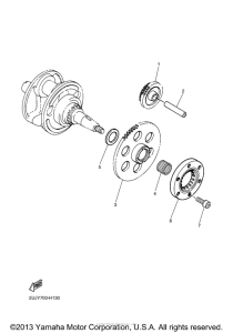 XV250ZB Муфта стартера