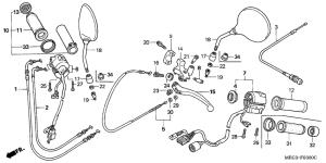 VT750CA Рулевой переключатель