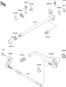 ZX600 Механизм переключения передач