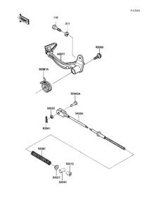 KL250 Педаль тормоза