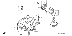 CBF600 (Naked, ABS) Картер масляный / масляная помпа