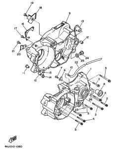TY250R Картер двигателя