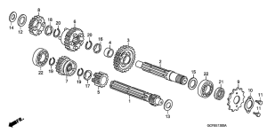 CRF70F Трансмиссия