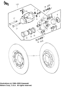 KZ1000 Передний суппорт