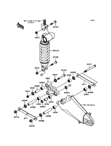 ZX600 Подвеска  /  амортизатор