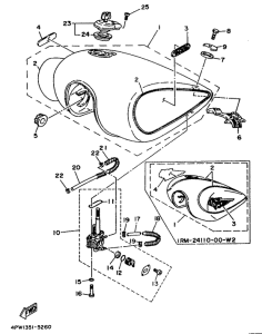 XV750 Топливный бак