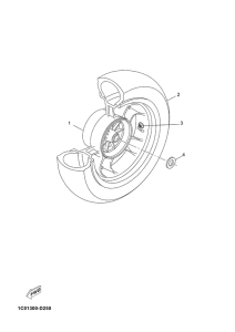 YP250R Переднее колесо