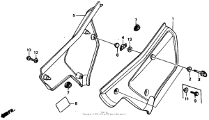 XR250R Боковые обтекатели