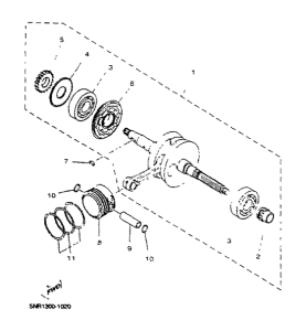 YP125D Коленвал и поршень