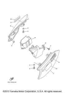 TTR50EX Боковые обтекатели