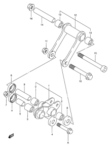 TS125 Втулки заднего рычага