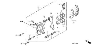 CBF125M Передний суппорт