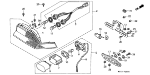 VFR750F Taillight unit ass`y