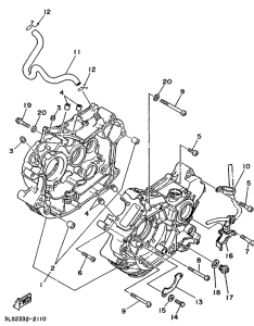 XV250 Картер двигателя