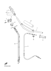 WR250FT Steering handle & cable