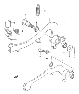 RM125 Передний суппорт