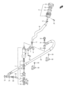 DR-Z250 Задний тормозной цилиндр