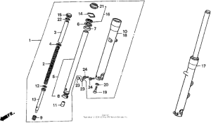 VT1100T Передняя вилка