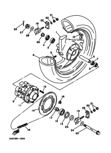 TDM850 Заднее колесо в сборе